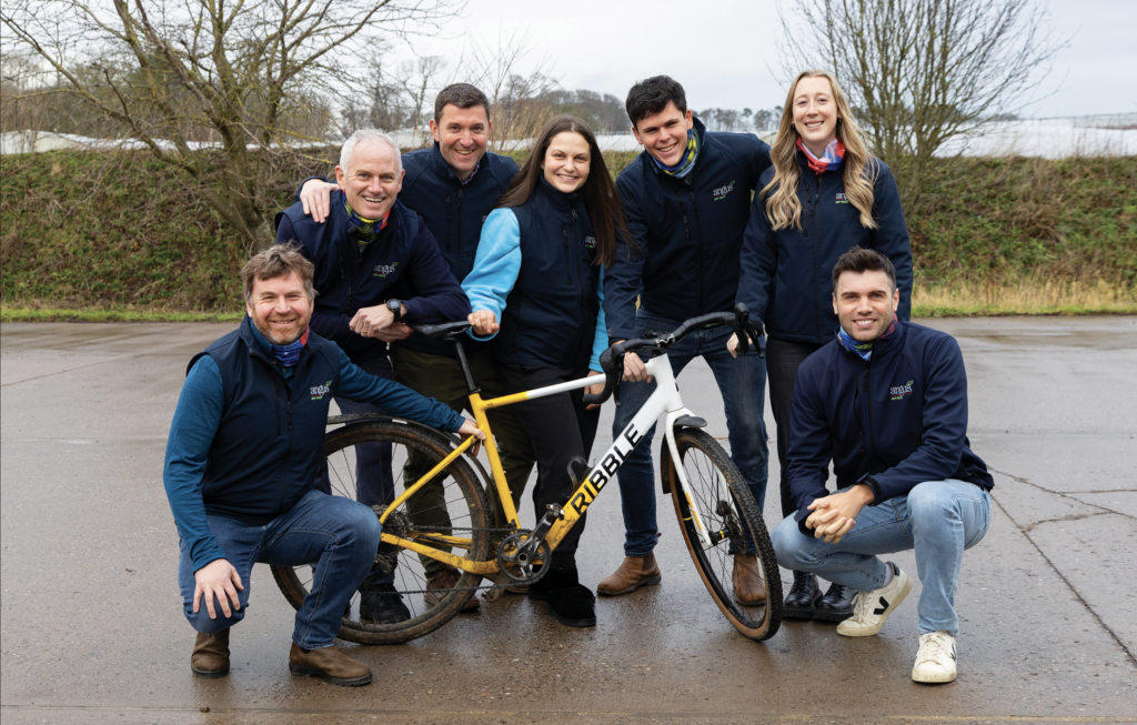 Team of eight colleagues from Angus Soft Fruits take on Doddie’s Triple Crown Charity Cycle